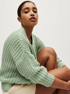 Babaa No. 18 Icy Lagoon Chunky Knit Button